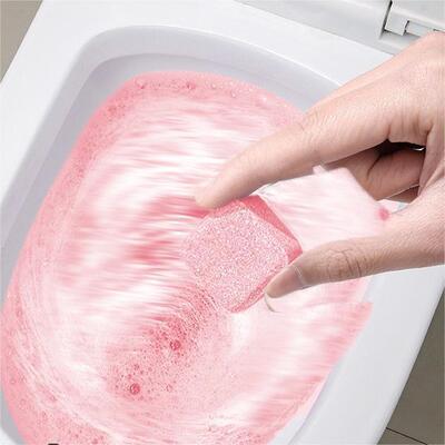 Toilet cleaning effervescent tablets, cleaning blocks that r
