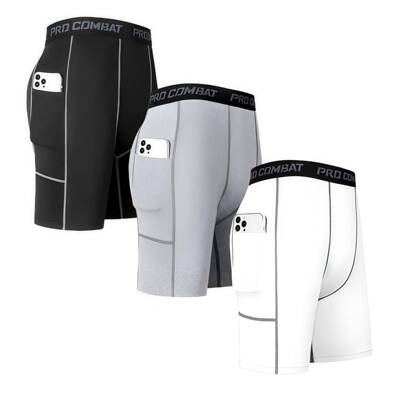 4 Set Pockets Compression Trousers Leggings Basketball
