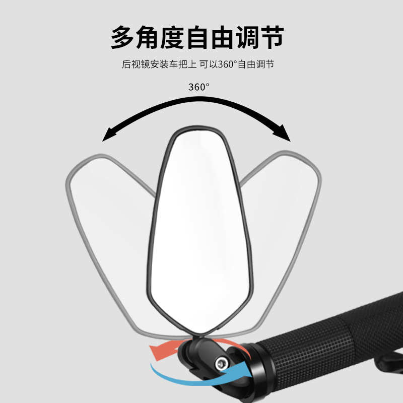 自行车后视镜山地车公路车快拆车把凸面反光镜行车安全骑行装备