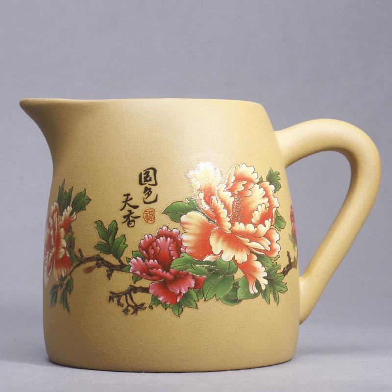 宜兴段泥紫砂公道杯300ml 大分茶器茶漏茶滤过滤功夫茶具精品