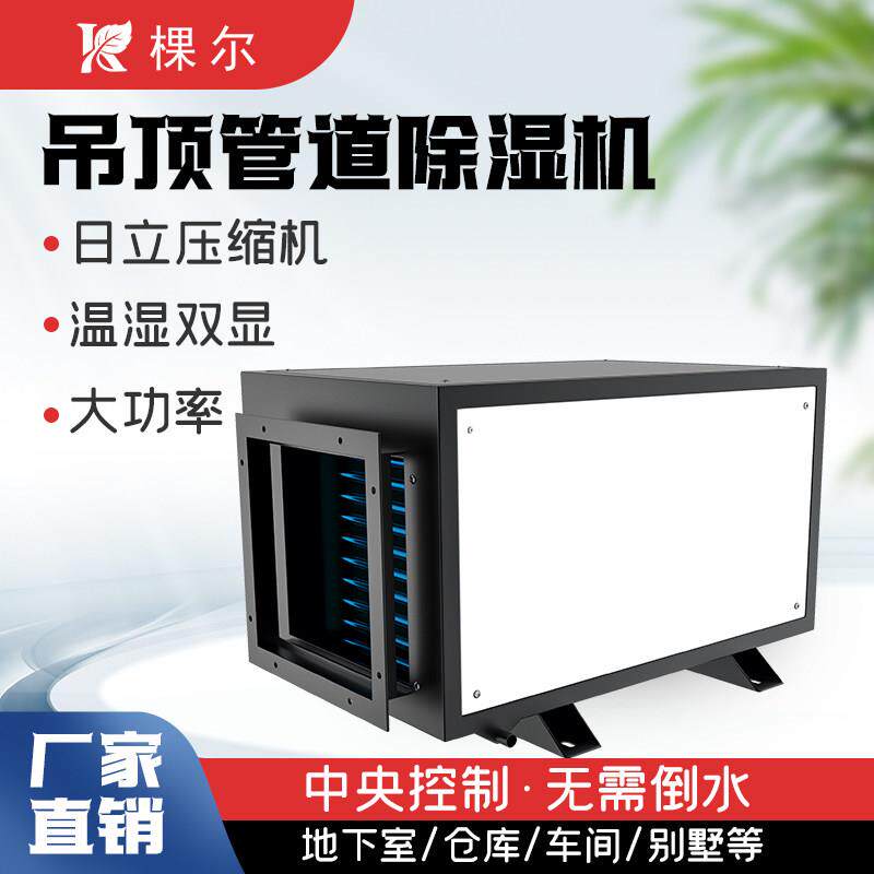 壁挂游泳馆悬吊式天花板式管道除湿器大功率防潮工业车间仓库悬吊