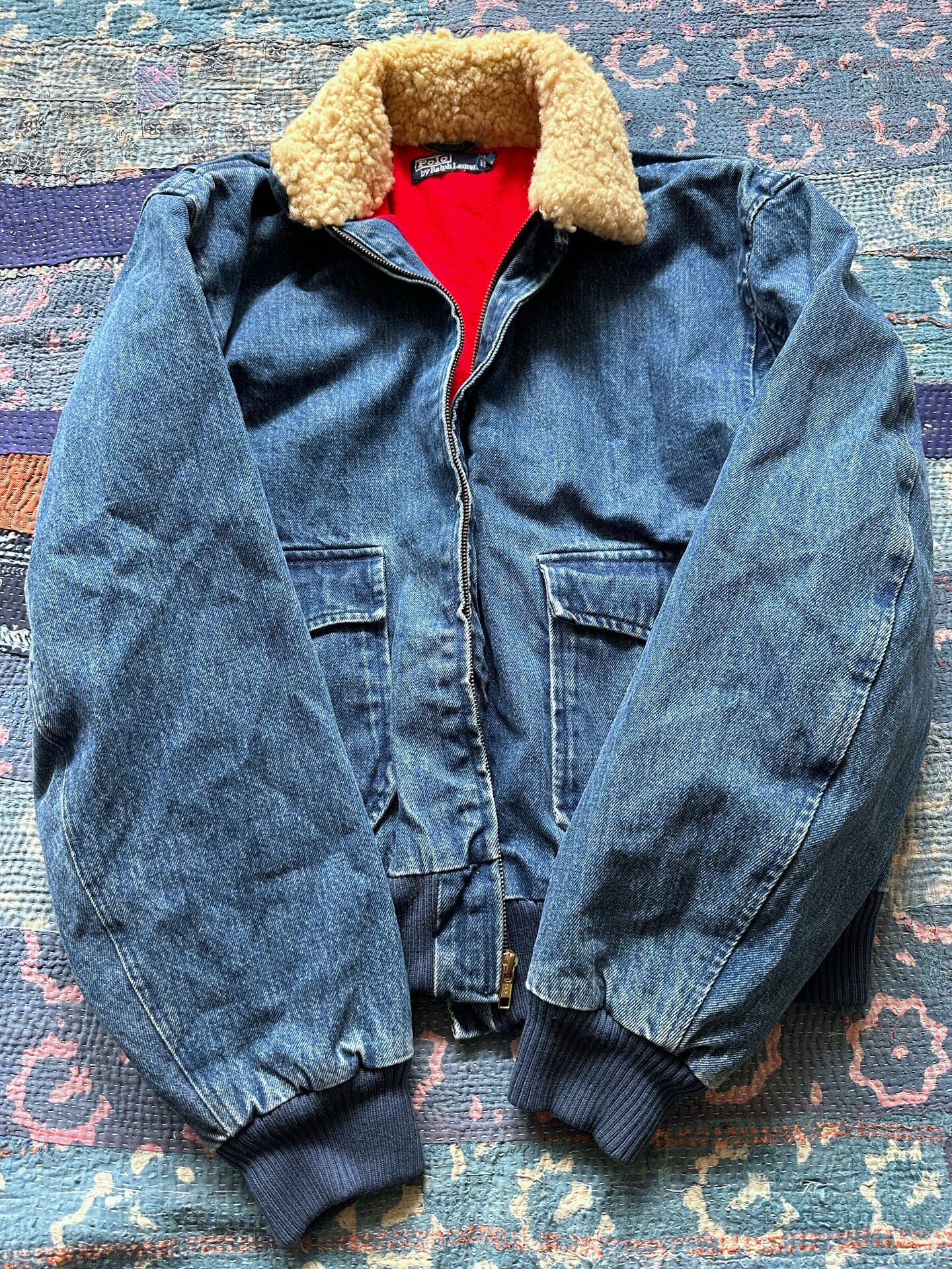 Polo Ralph Lauren Denim Shearling Jacket — front