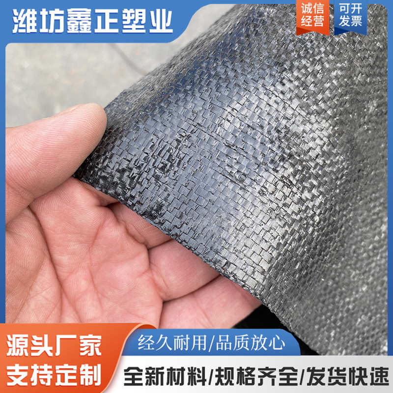 黑色PE防草布大棚园林农用盖草除草布温室蔬菜果园加厚透气防草布