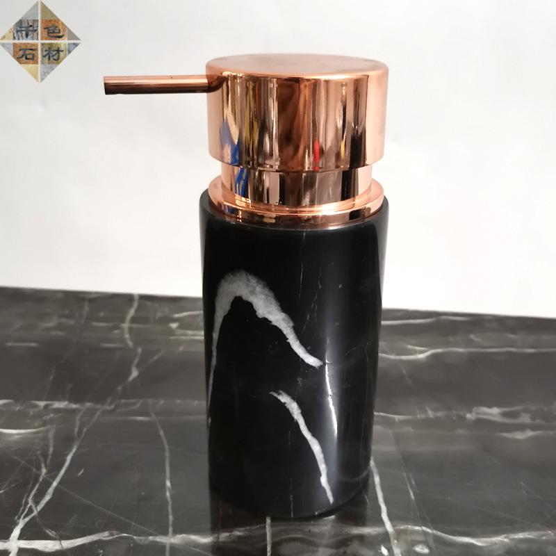 欧式天然大理石手瓶液古木纹乳液酒店沐浴分装瓶黑156白根洗洗手