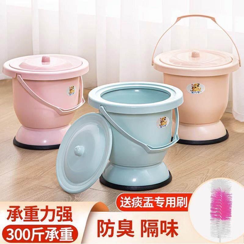 年老人起夜马桶坐便器移动高脚痰盂家用卧室带盖防臭孕妇小尿盆桶