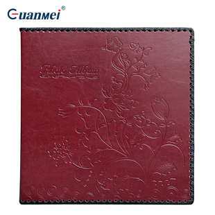 式 自美皮质纪念簿album粘覆膜diy18广本相册相棕色册寸