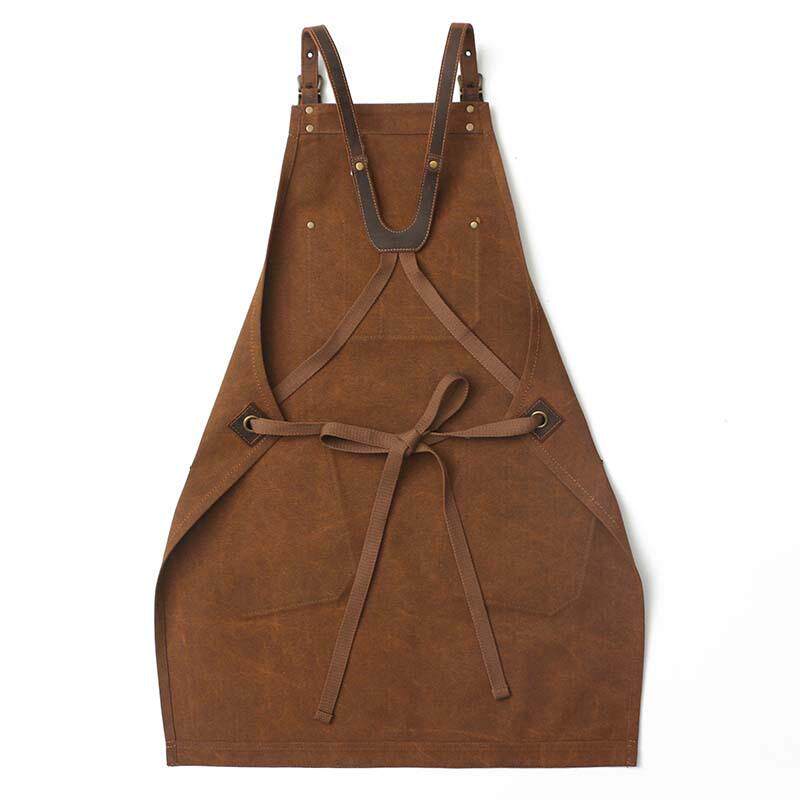 厂厚帆布p围u围裙烧家烤木工无品牌/户外大口袋工具污防兜