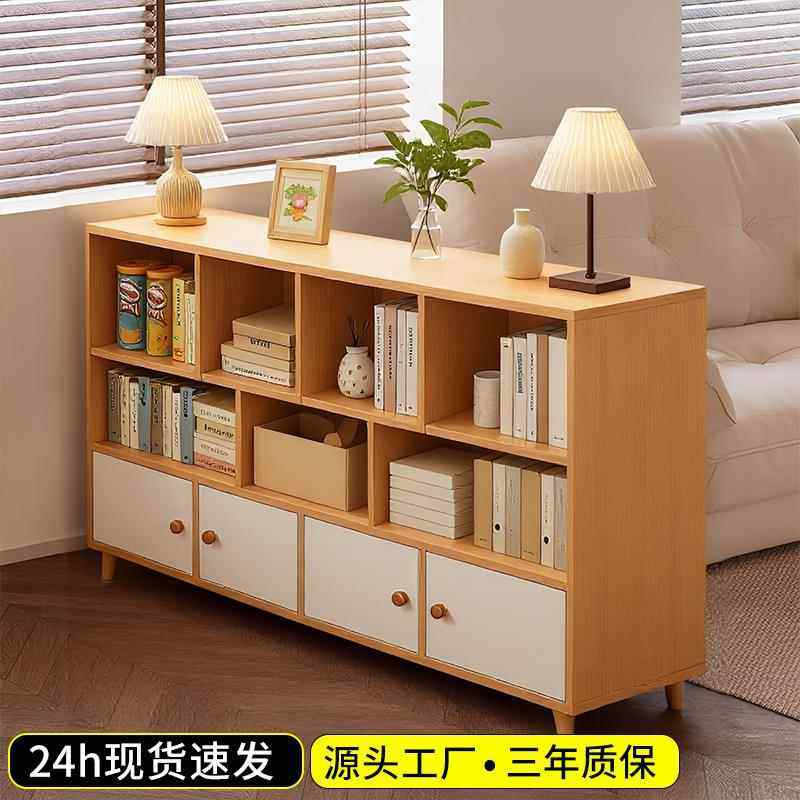 客厅实木收纳柜子储物柜书柜落地靠墙置物柜沙发边柜隔断柜床边柜