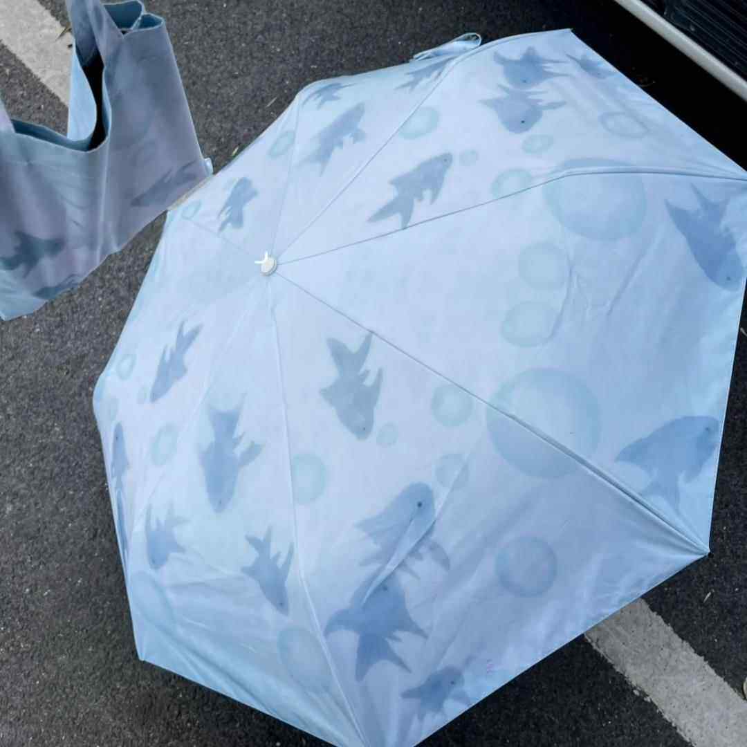 氧气小鱼遮阳伞折叠自动小巧可携式遮阳黑胶防晒女学生晴雨两用雨