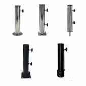 不锈钢管户外伞座遮阳伞金属底座中柱铁管铁板伞座太阳伞底座支架