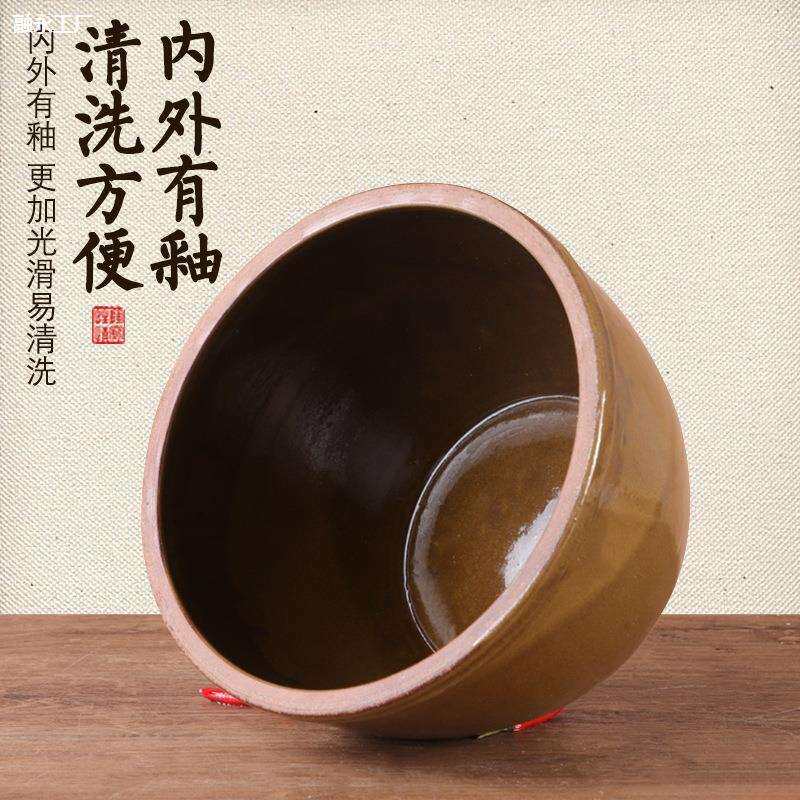 缸腌菜缸带盖水缸土发酵家用缸酱缸陶瓦储水大缸老式米缸小缸陶瓷