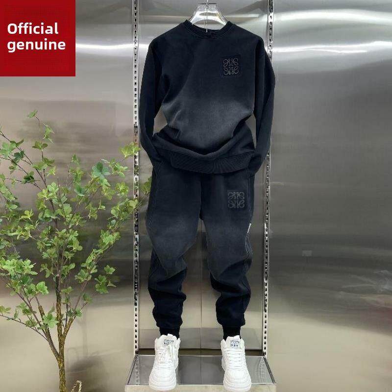 高端春秋季新款卫衣卫裤套装男两件套帅气宽松运动上衣休闲一整身