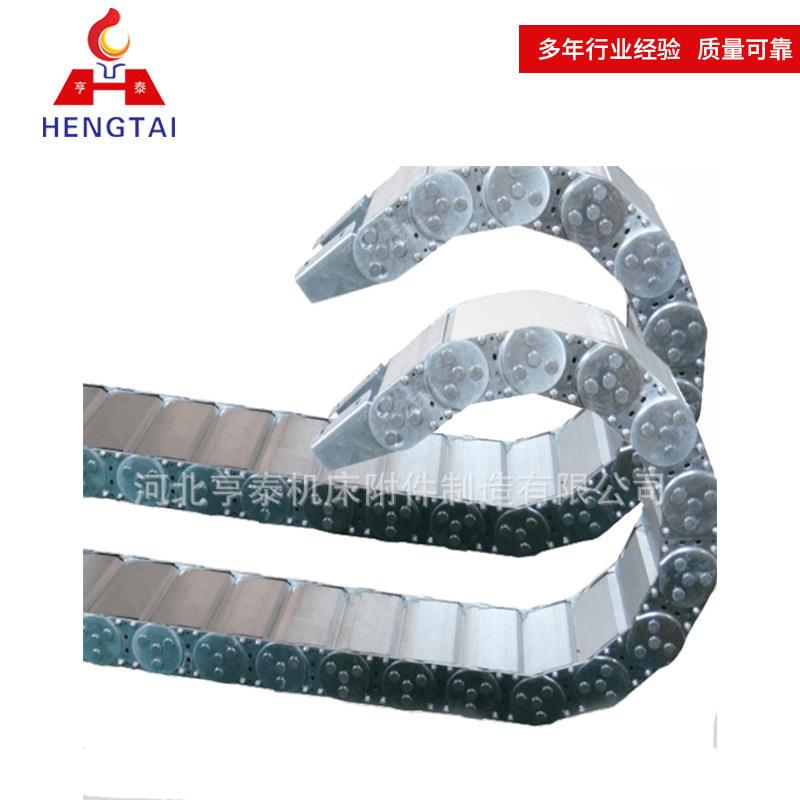 生产机床TL-S钢制拖链穿线缆油管钢铝拖链金属移动导向槽图片