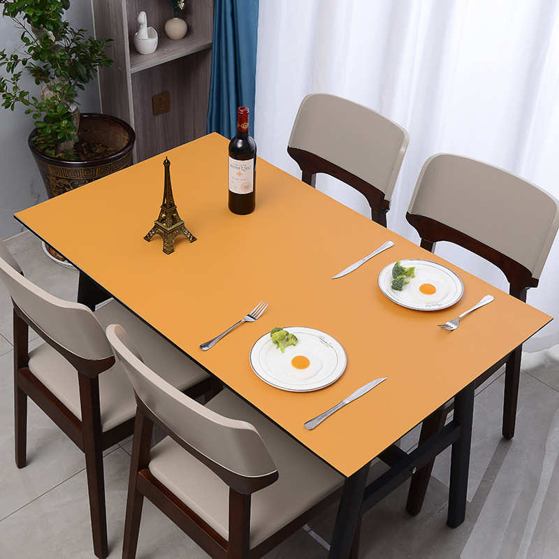 皮革桌垫桌布纯色防水防油tpu风茶几餐桌桌垫办公学习桌垫长方形
