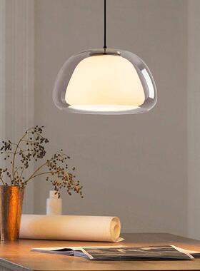 网红小吊灯走廊玄关餐厅收银吧台卧室奶油风玻璃吊灯110V外贸