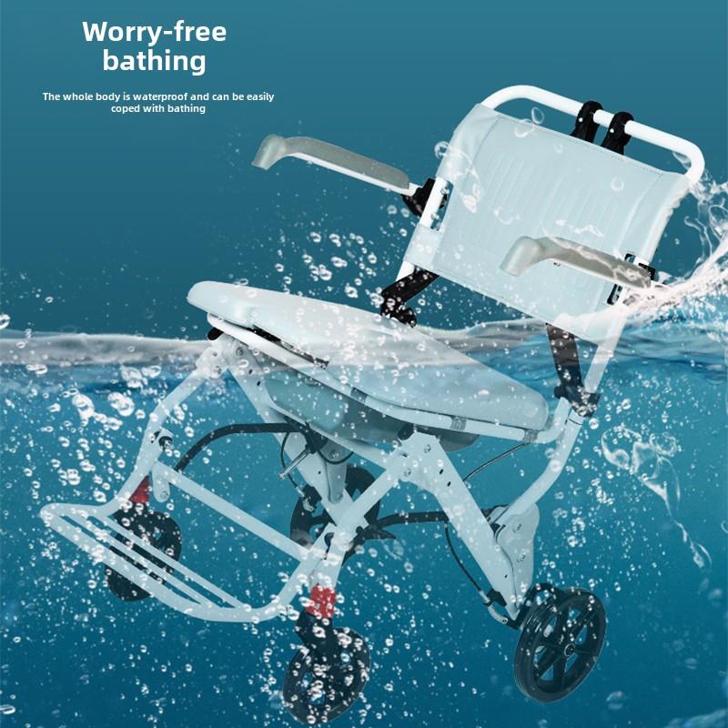 爱莱德老年人轮椅家用移动马桶老人专用洗澡椅子残疾人防滑沐浴椅