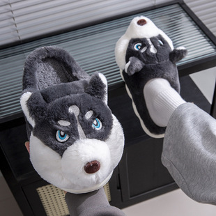 居家用室内爱保暖毛绒拖鞋 踩屎感棉拖鞋 2025新款 冬季 男冬天 男士