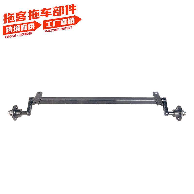 4-100橡胶扭力拖车轴扭力后桥总成轮毂房车车轴配件0.5-0.75吨