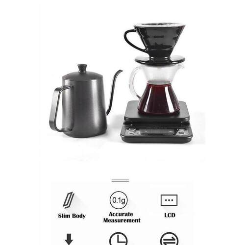 3kg/0.1g coffee timer electronic scale智能计时咖啡秤