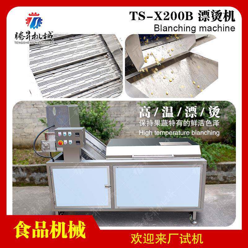 商用蔬菜辣椒枸杞果蔬清洗漂烫机净菜加工成套设备2米漂烫机