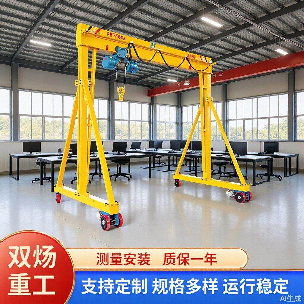 可拆卸龙门架手推升降龙门架起重机电动遥控无轨万向移动式龙门架