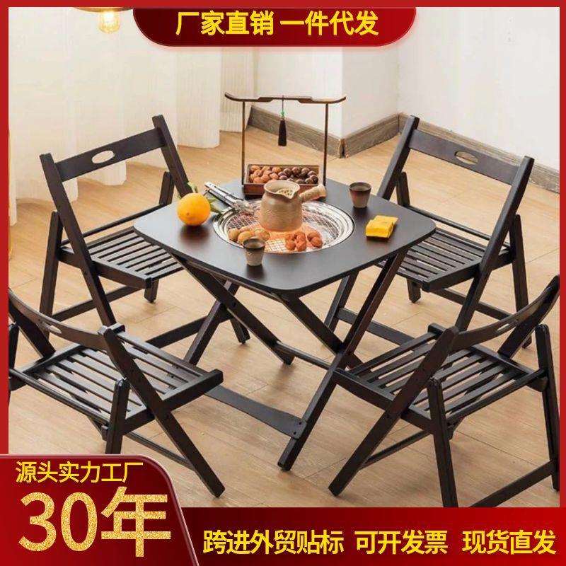 小方桌简约时尚便携茶桌客厅家用户外阳台椅全竹折叠桌多功能
