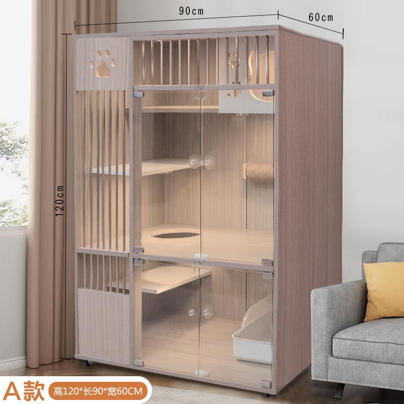 正品实木猫笼子别猫笼猫猫屋家舍墅猫别墅室内用猫咪房子猫窝柜防