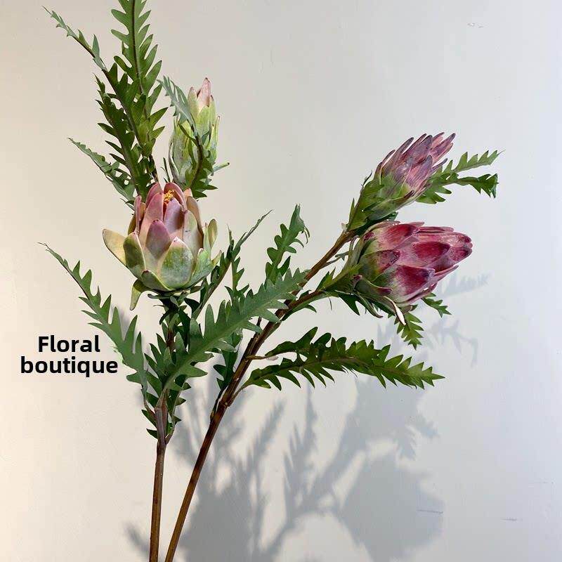 蓟花人造蓟装饰假花水果家居样板房花卉装饰品餐桌菠萝头