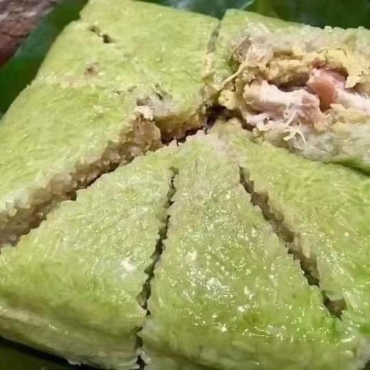 越南风味方粽子 banh tet viet nam 1kg 黄豆糯米肉长粽子家乡味