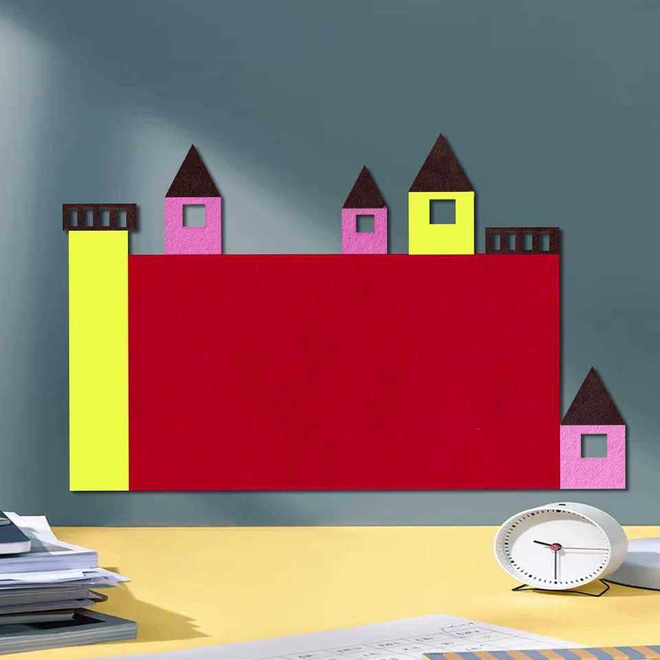 卡通城堡墙贴毛毡板背景板幼儿园自粘教师学生作品展示板ins风告,居家布艺,海绵垫/布料/面料/手工diy,淘宝优惠券,粉丝福利购,淘宝优惠卷