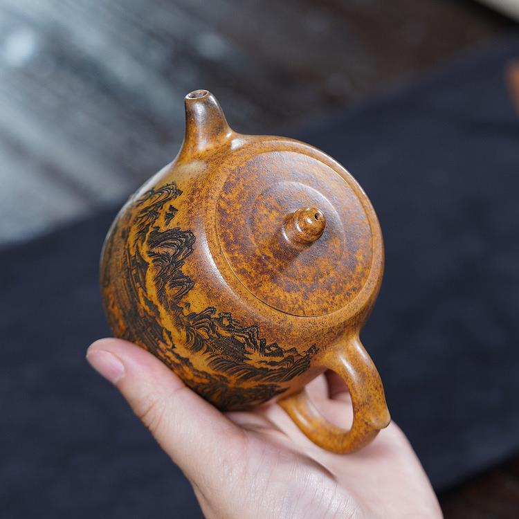 宜EQC兴壶芝家宴紫壶特高温柴烧骨金砂手工制作茶壶龙茶器砂用功