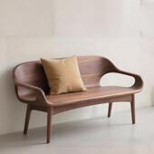 中古风黑胡桃木沙发新款 高端客厅民宿办公室直排布艺储物实木沙发