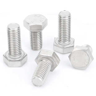 美制外六角螺栓304不锈钢螺丝六角头加长全牙螺钉耐用