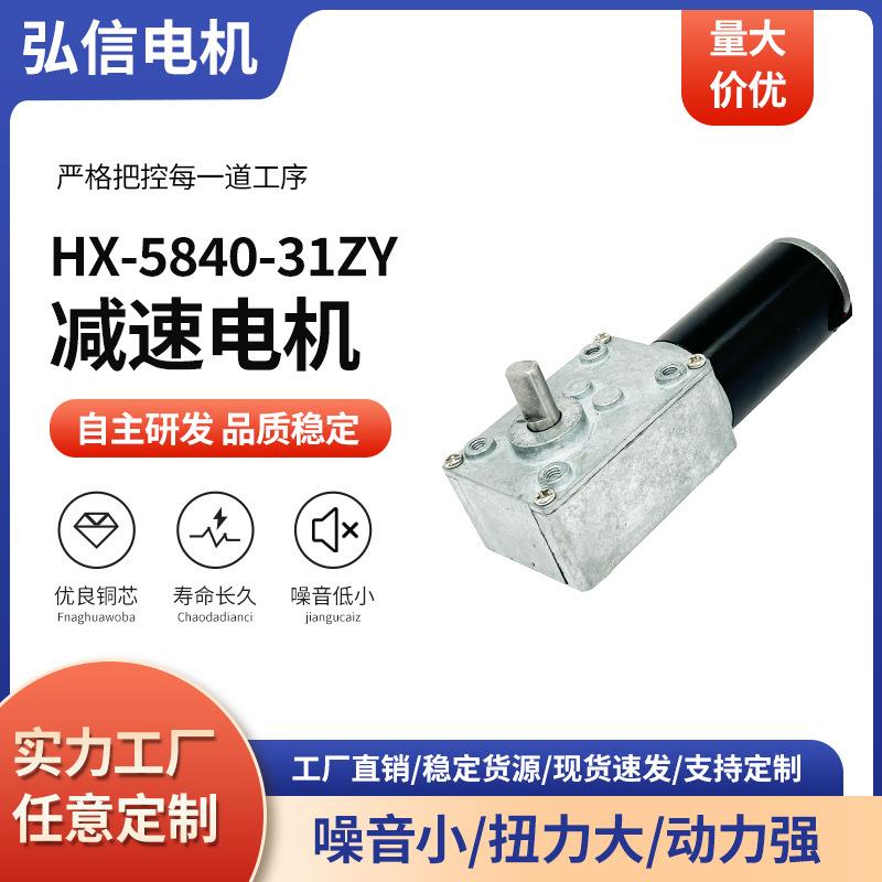 5840-31ZY涡轮蜗杆直流减速电机12V宠物用品家电行业微型减速电机