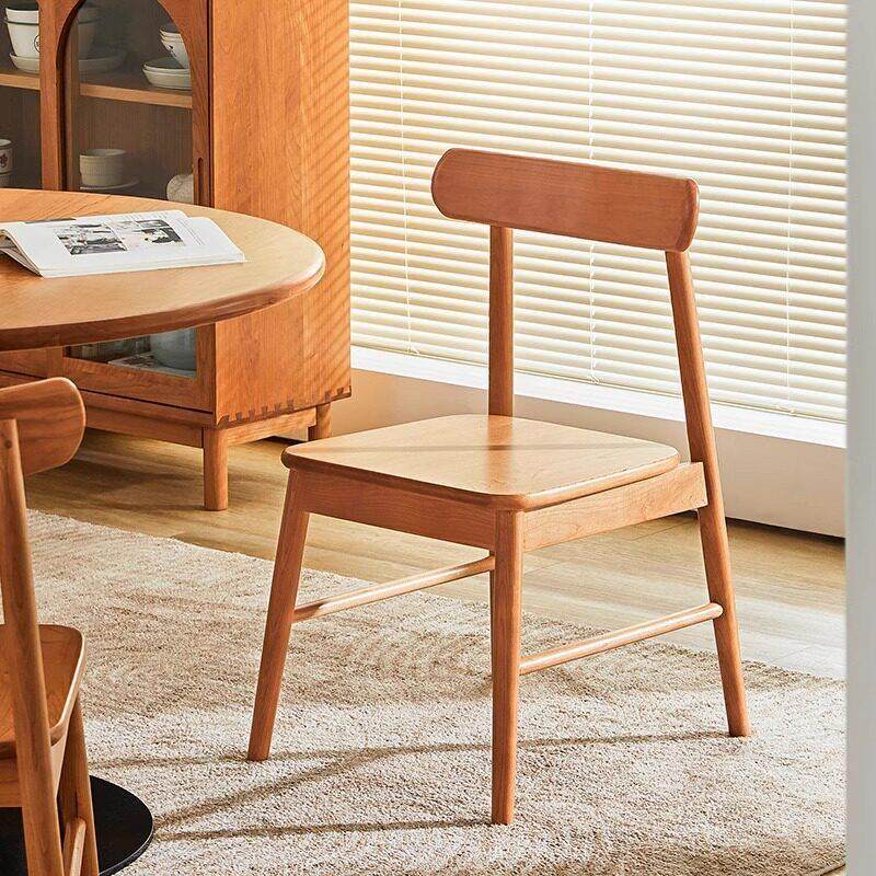 实木椅子家用樱桃木简约靠背椅餐厅餐桌椅原木色木椅书桌北欧餐椅,住宅家具,餐椅,淘宝优惠券,粉丝福利购,淘宝优惠卷