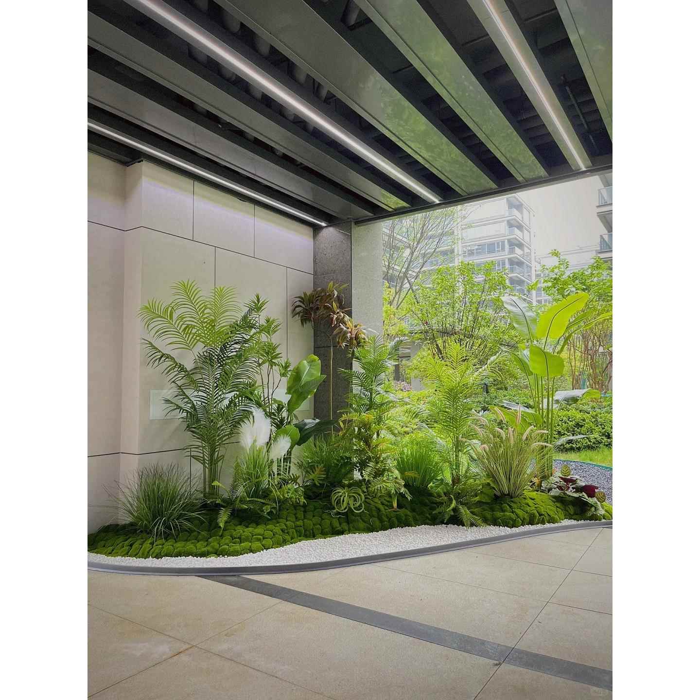 假植物造景组合仿真绿植景观阳台橱窗装饰造景布置玄关室内氛围树