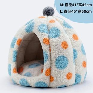 保暖封闭式 通用冬季 窝狗窝猫猫咪房子蒙古包幼 南猫瓜猫屋四季 正品