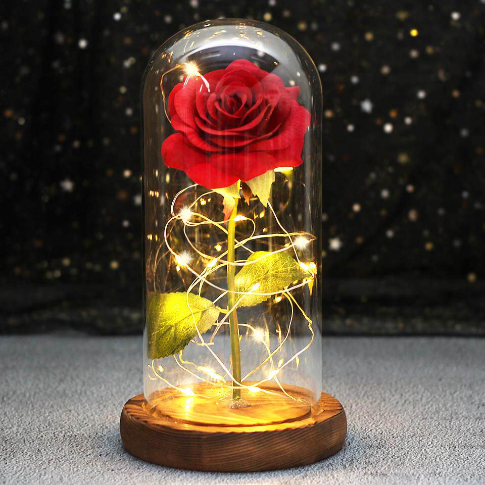 Wedding LED Enchanted Galaxy Rose Eternal Flower With Lights