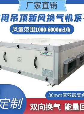 商用吊顶新风换气机大风量工程新风机楼盘配套双向流热回收系统