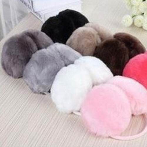 Rear-wear earmuffs for winter warmth, fluffy ear covers to p