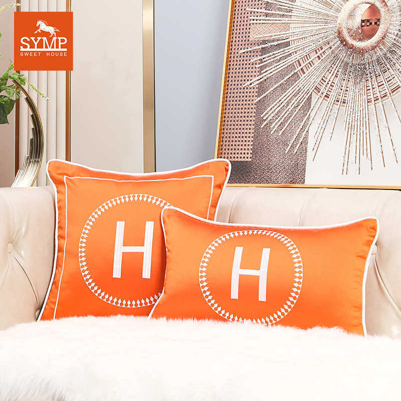 X6RO批发腰枕现代简约风客厅沙发长方形30x50靠枕床头靠垫抱枕套