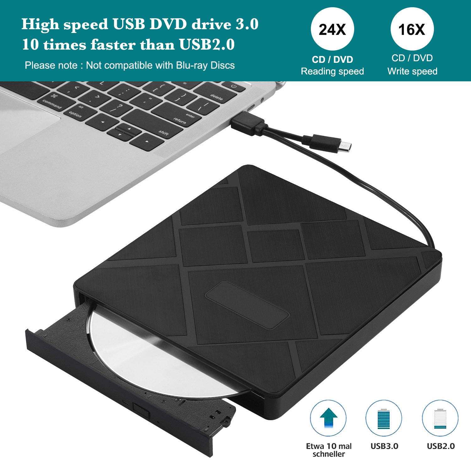 多功能插卡dvd驱动器电脑外置移动光驱笔记本cd刻录机hub光驱2合1