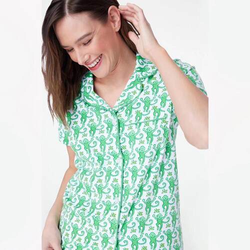Women Print Shorts Sleepwear Set Loungewear Comfortable