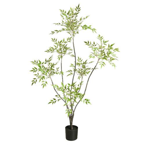 新中式仿真绿植南天竹家居客厅楼梯拐角仿生植物装饰摆件假绿植