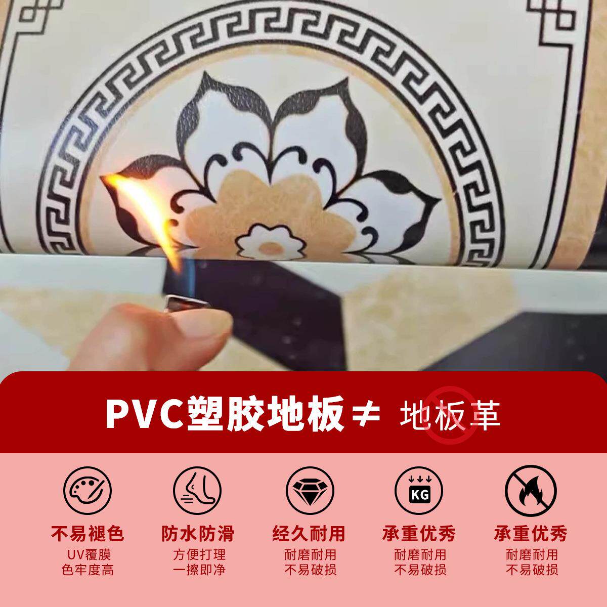 小区商场电梯地垫可设计图案PVC塑胶地板防水耐磨健身房电梯地垫