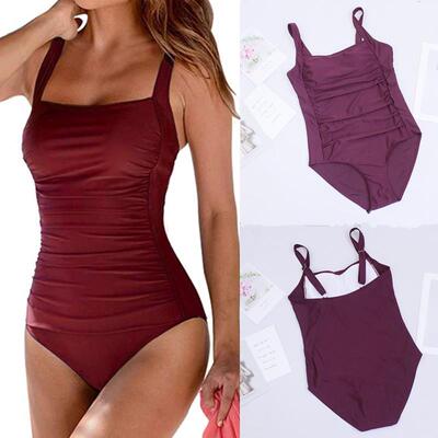 One Piece Swimsuit Women Tummy Control Swimwear Plus Size