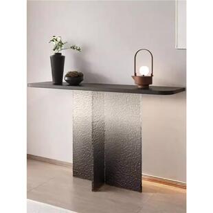 轻奢亚克力玄关桌靠墙窄边条案悬浮玄关柜艺术入户正对门长条桌子