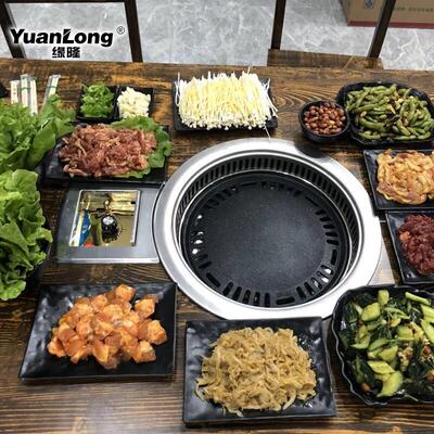 韩式碳烤炉消肉烟烧烤炉无烟烤肉炉商店用烤自炭自消烟炉烤环保型