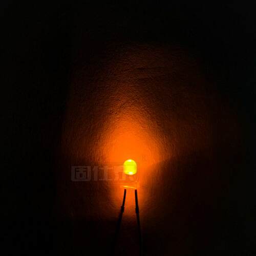 F4MM白发红超高亮LED红灯有边灯珠发光二极管透明直插指示灯