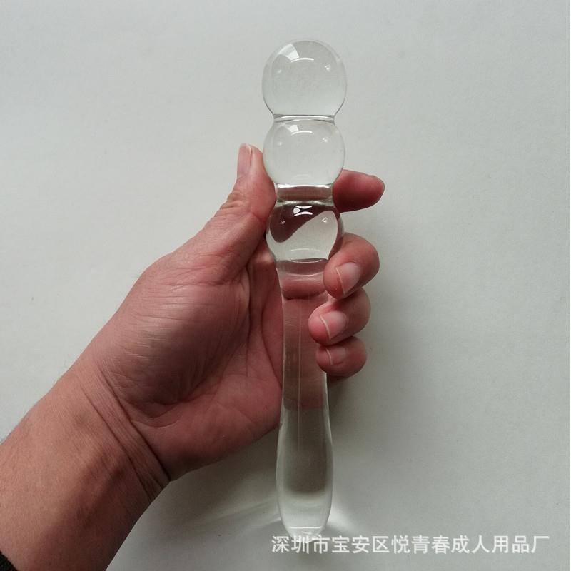 Glass-made femalemasturbation toy fake phallus adult product